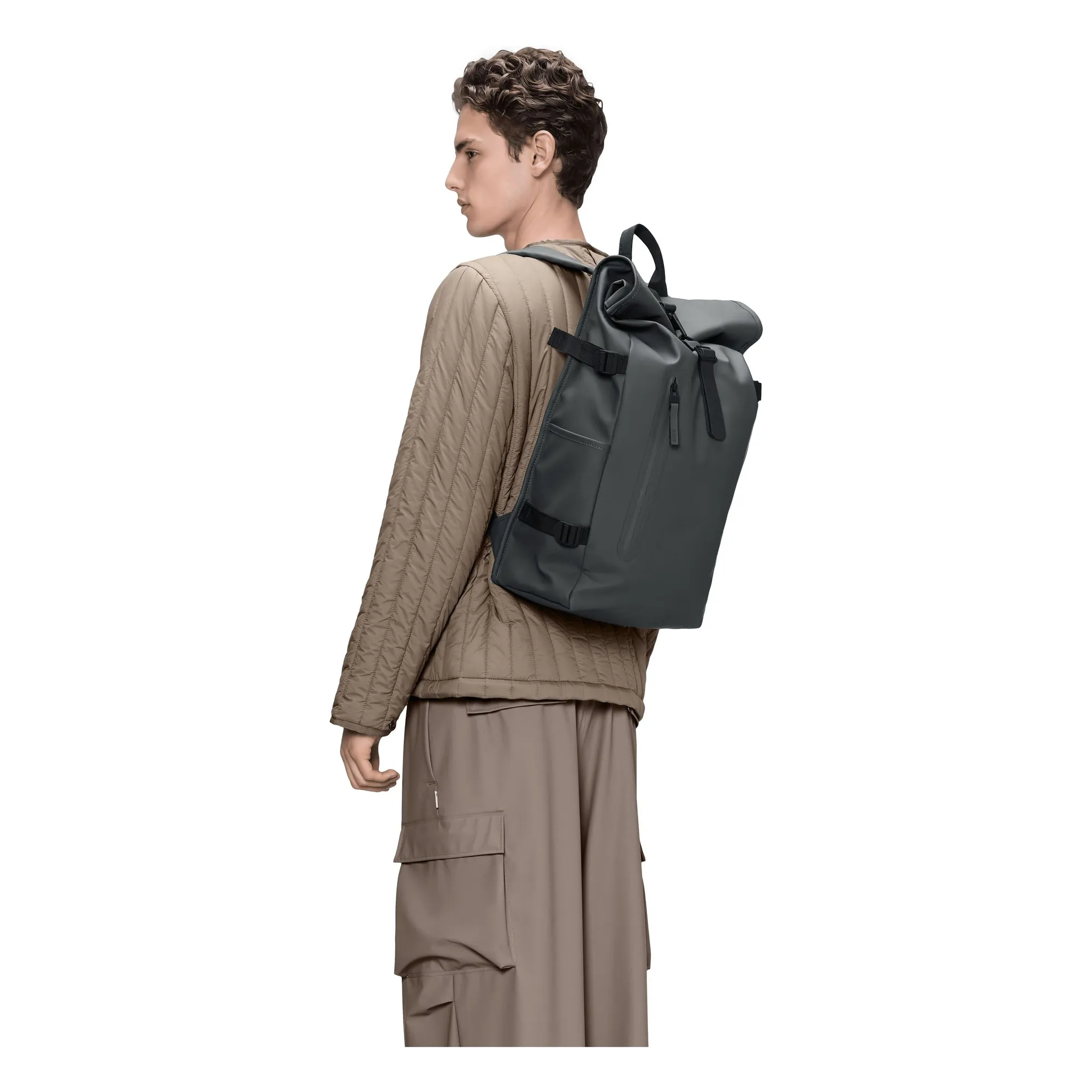 Sac Rolltop Rucksack Large | Gris foncé- Image produit n°1