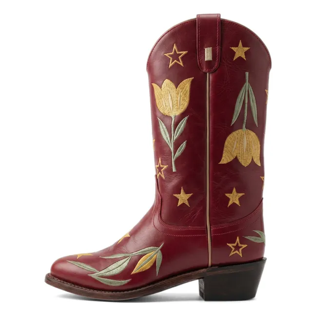 Santiags Flowers - Bootstock x Hundred Pieces | Rojo