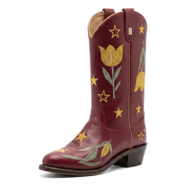 Santiags Flowers - Bootstock x Hundred Pieces | Rojo