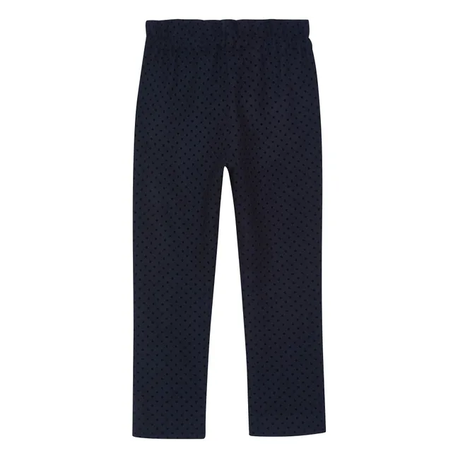 Pantalon Pois | Bleu marine