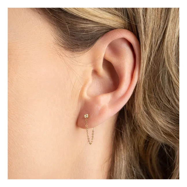 Boucles d'Oreilles Bastien Small | Champagne