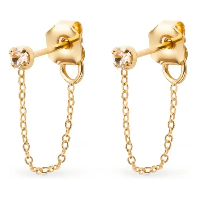 Boucles d'Oreilles Bastien Small | Champagne