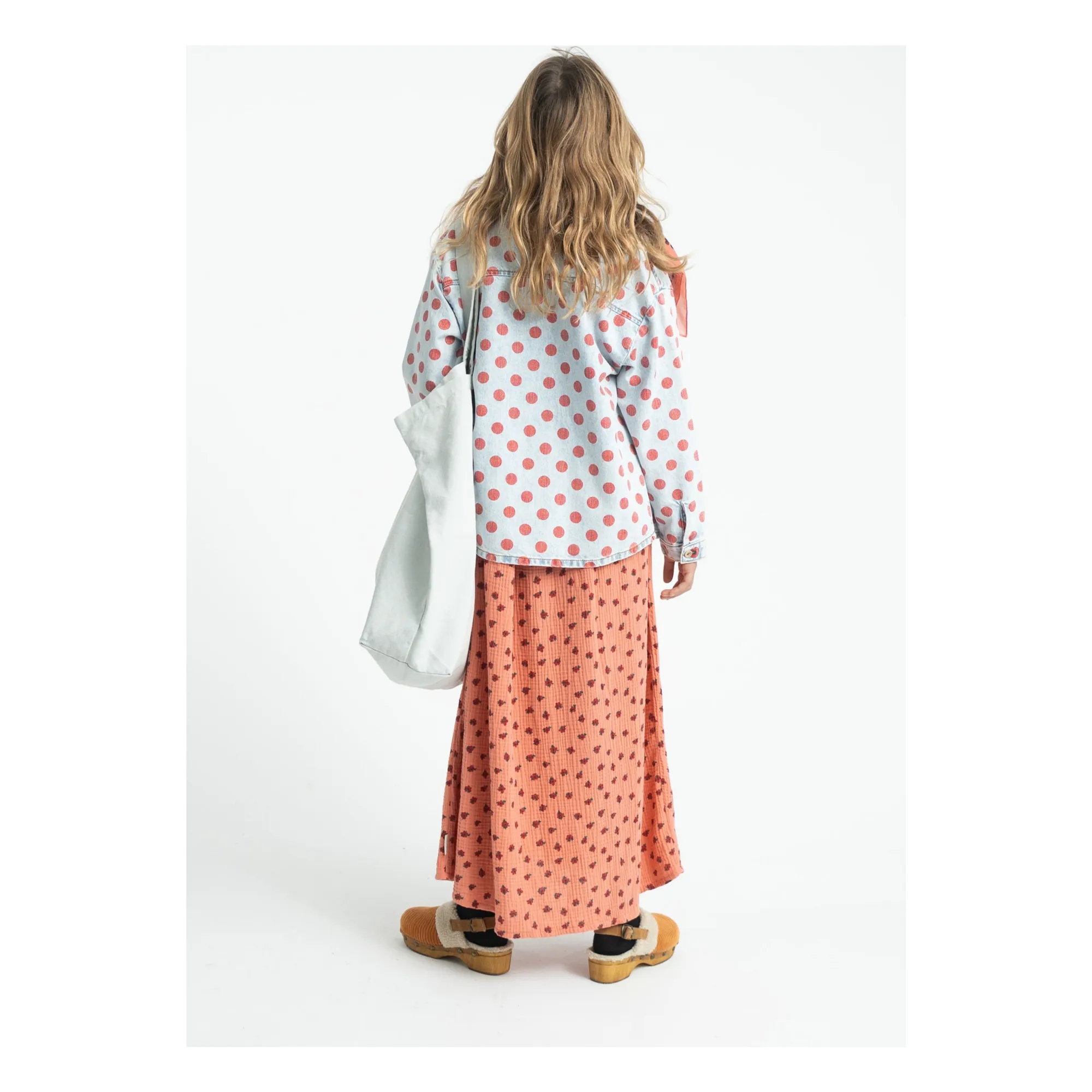 Robe Fleurie Coton Bio | Corail- Image produit n°4