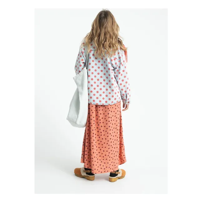 Robe Fleurie Coton Bio | Corail
