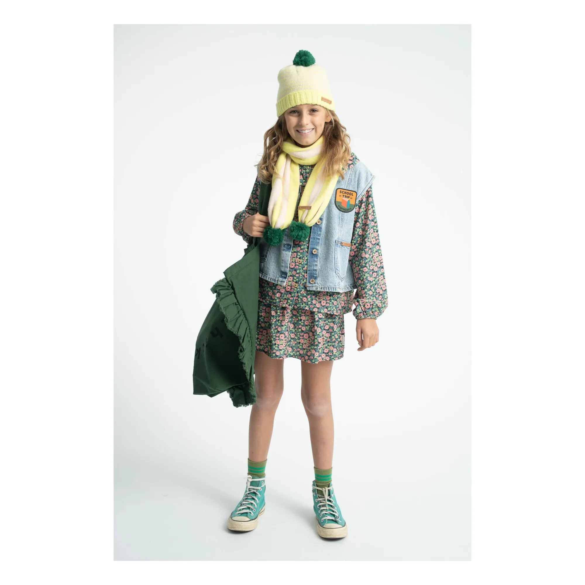 Jupe Fleurie | Vert- Image produit n°1