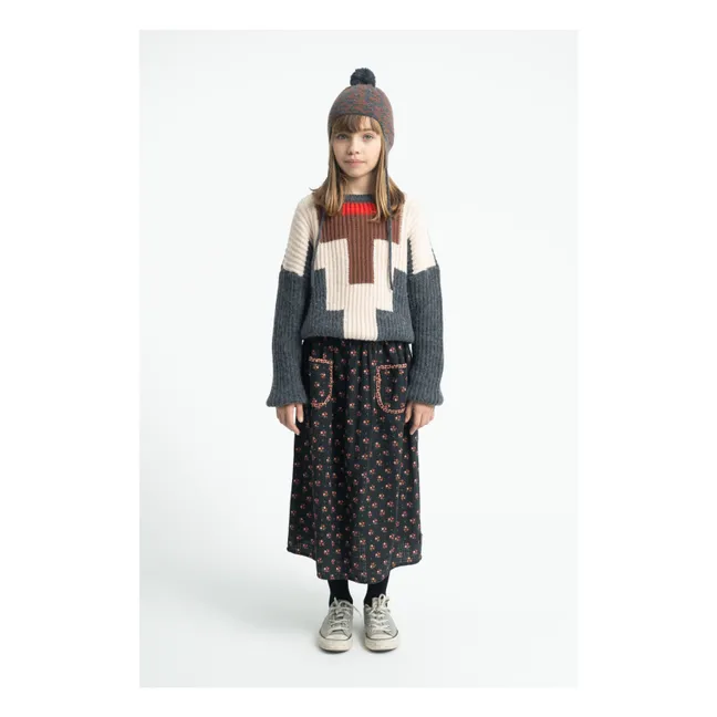 Jupe Fleurie | Noir