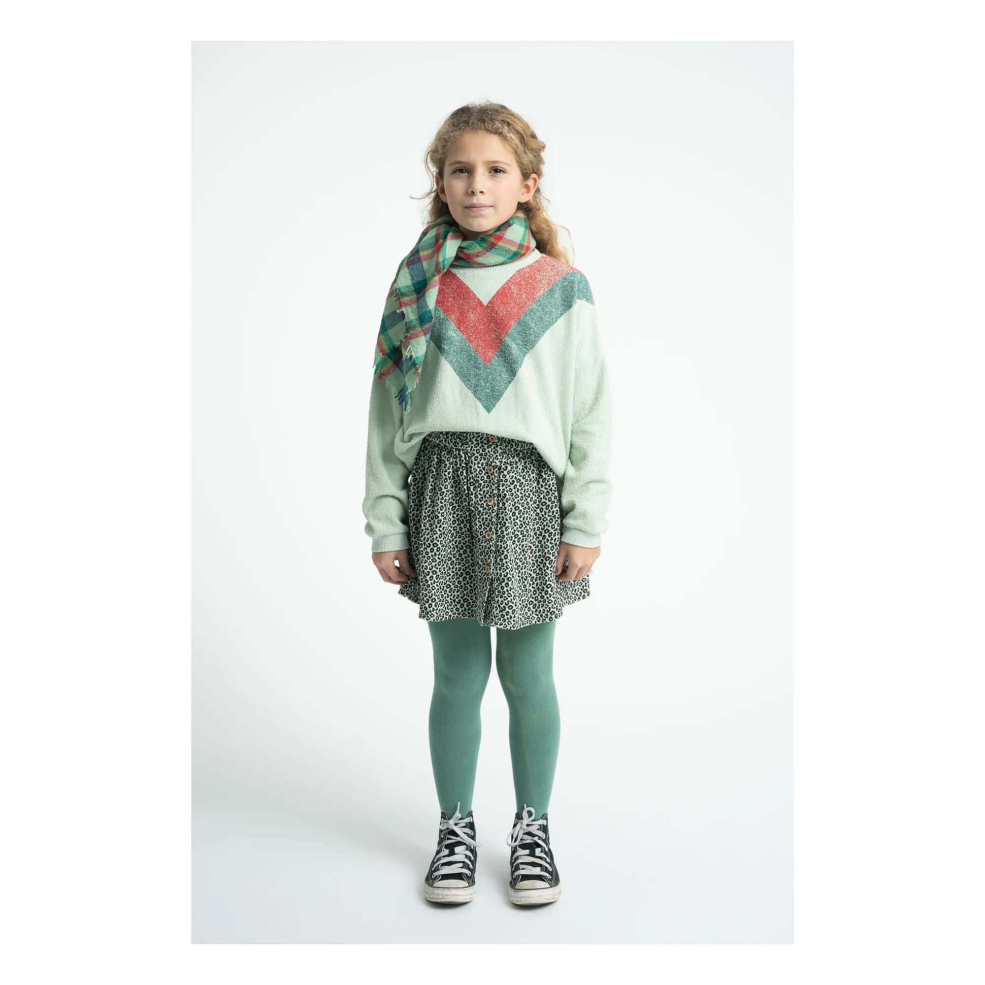 Jupe Léopard | Vert- Image produit n°1