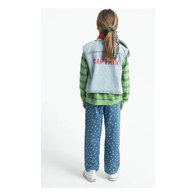 Sweat Rayé Eponge Coton Bio | Vert