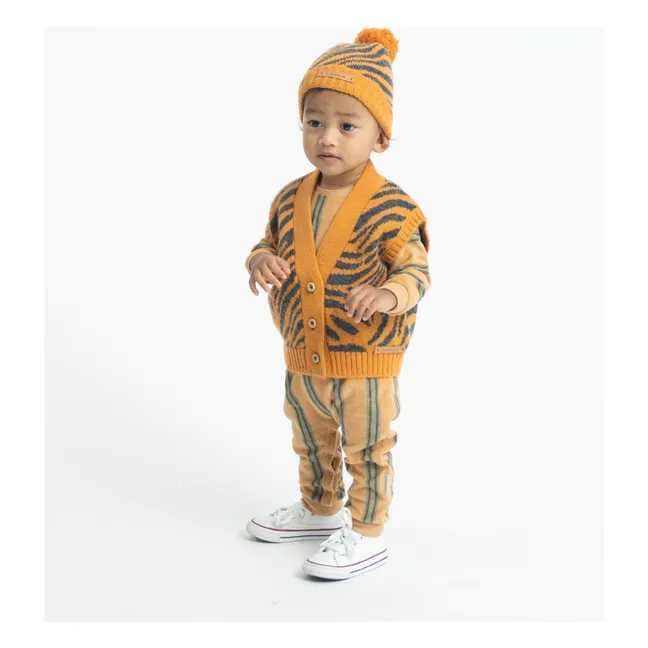 Sleeveless Zebra Vest | Orange