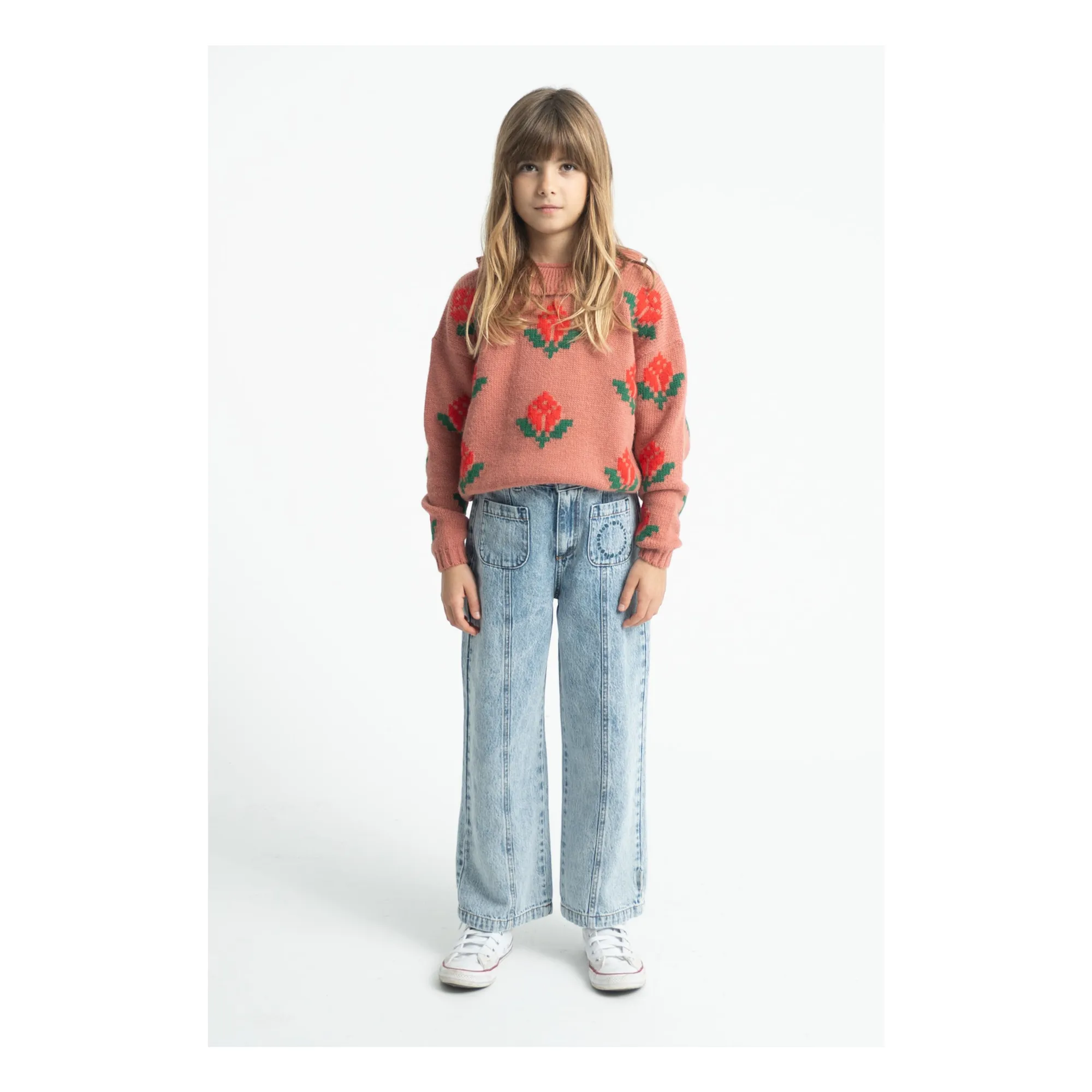 Pull Fleuri | Rose- Image produit n°1