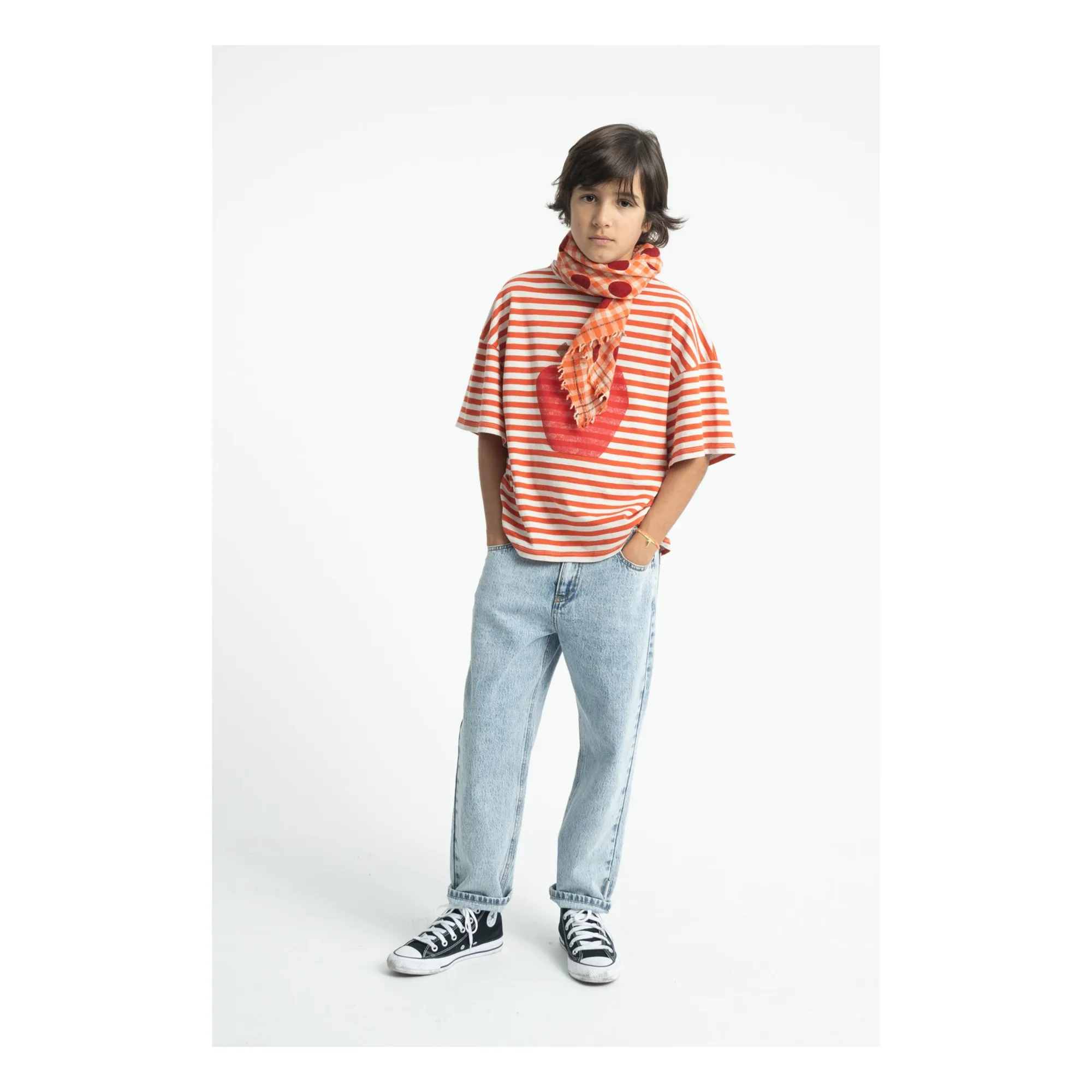 T-shirt Rayé The Lunch Club | Orange- Image produit n°1