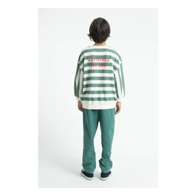 Sudadera de rayas Piupiuchick Toalla de algodón ecológico | Crudo