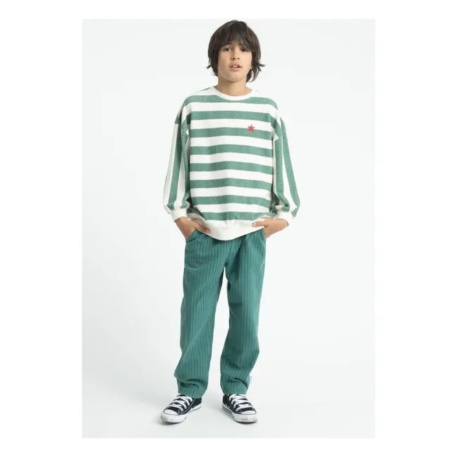 Sweat Rayé Piupiuchick Eponge Coton Bio | Ecru
