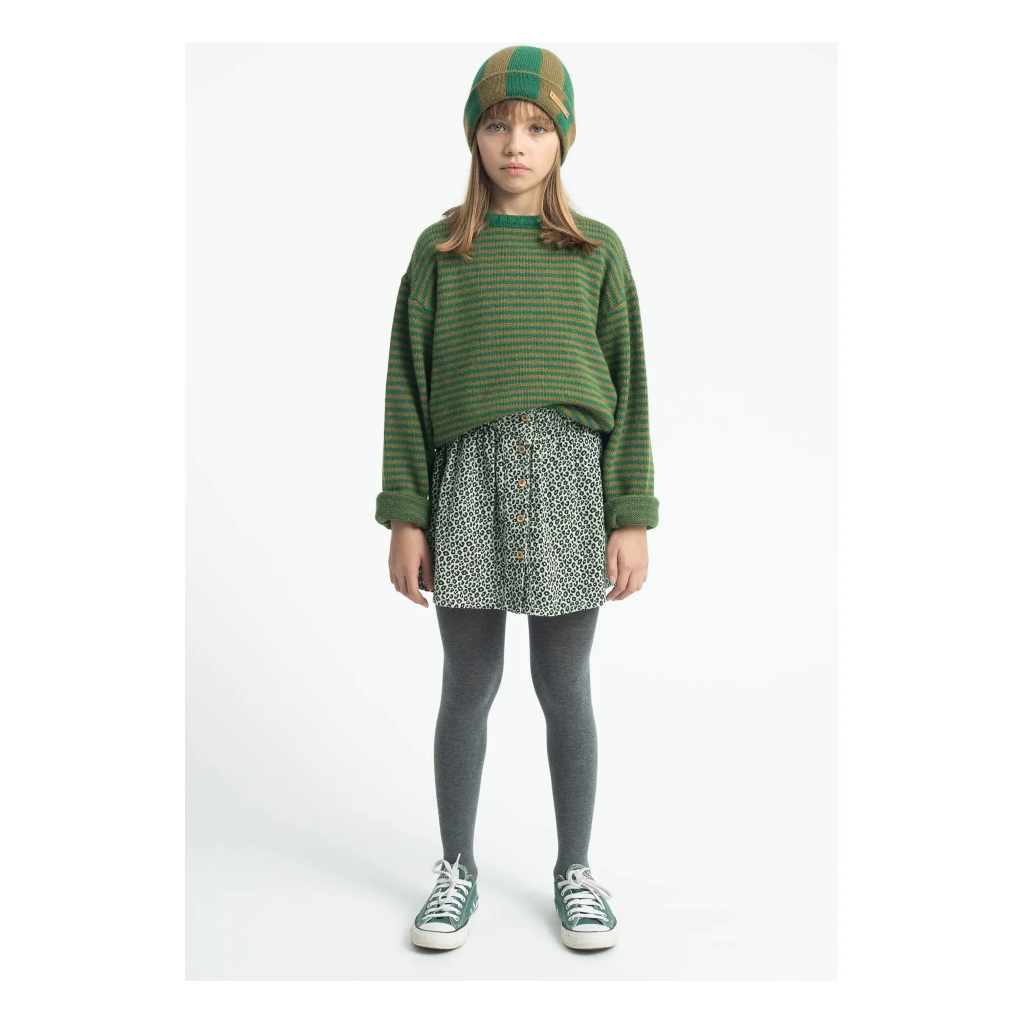 Jupe Léopard | Vert- Image produit n°2