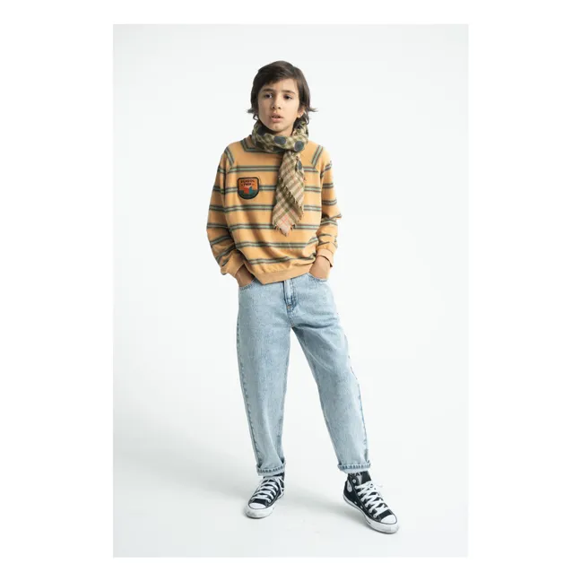 Sudadera de rayas de algodón ecológico | Amarillo