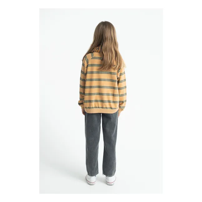 Sudadera de rayas de algodón ecológico | Amarillo
