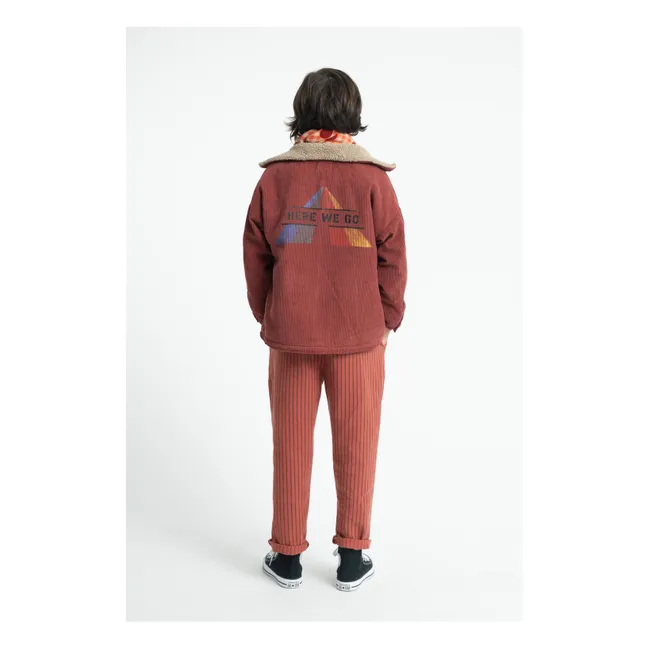 Pantalon Rayé | Orange