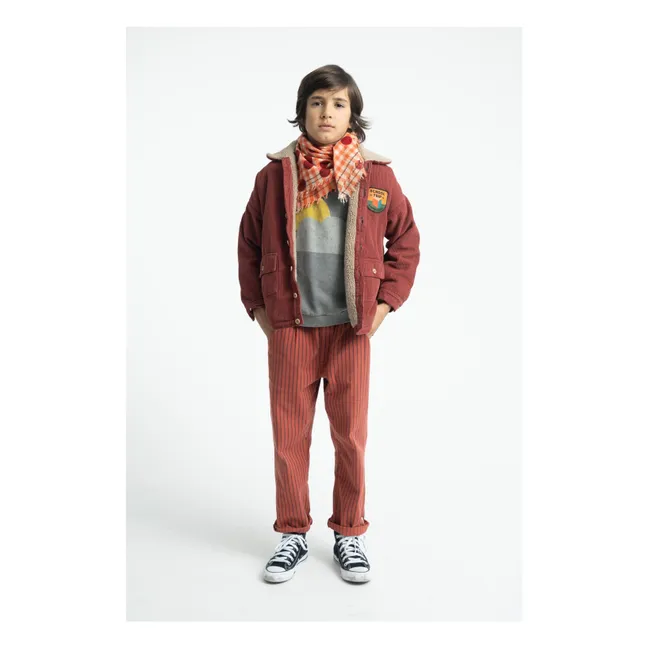 Pantalon Rayé | Orange
