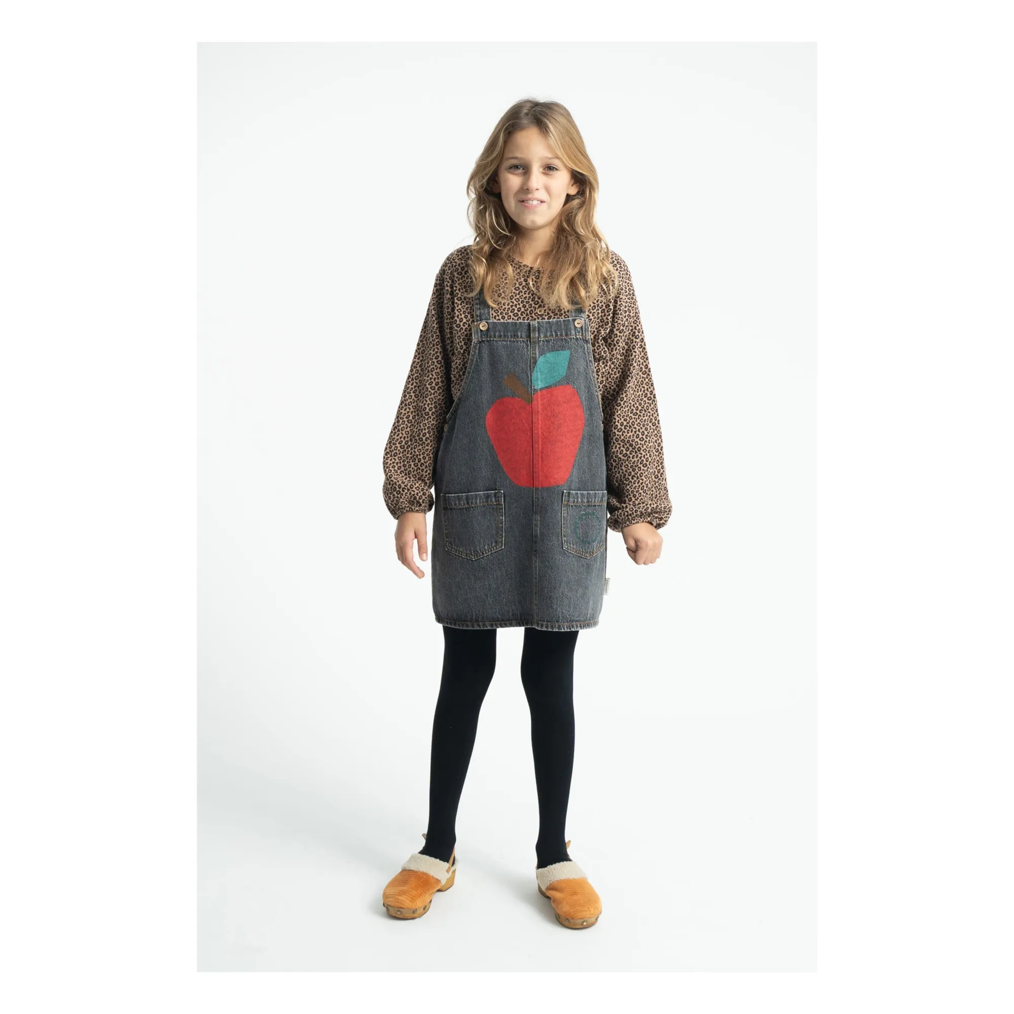 Robe Pomme Denim | Gris anthracite- Image produit n°1