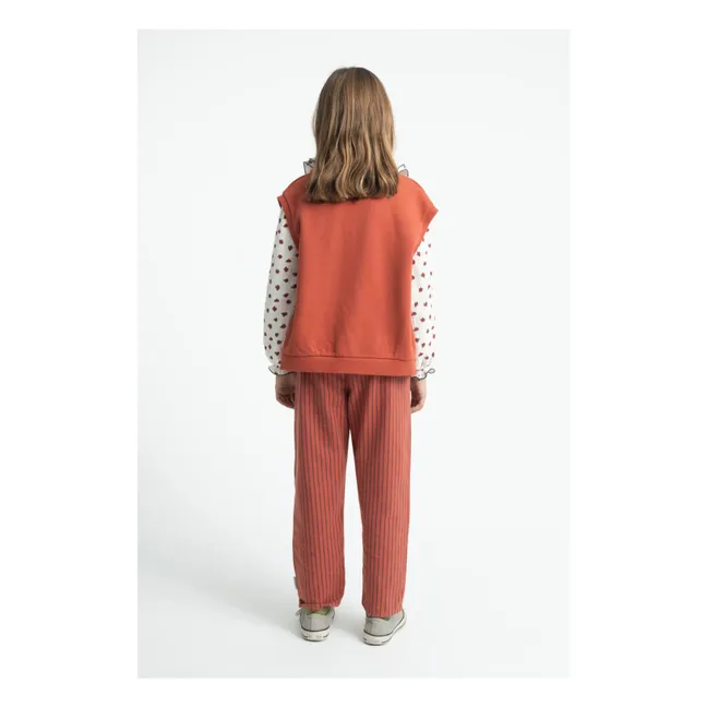 Pantalon Rayé | Orange
