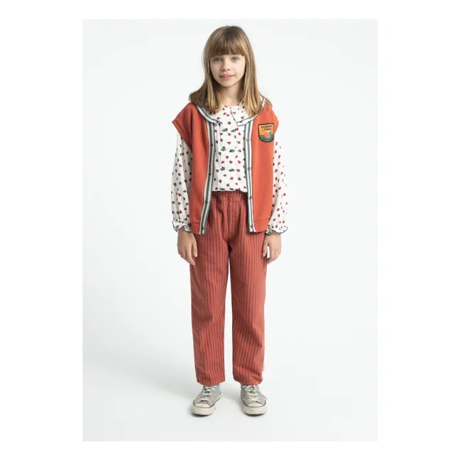 Pantalon Rayé | Orange