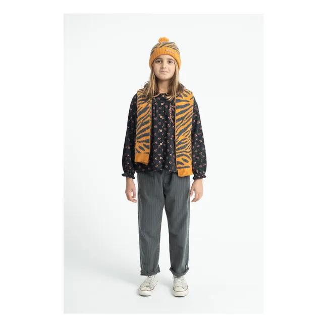 Pantalon Rayé | Gris