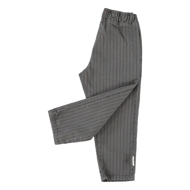 Pantalon Rayé | Gris