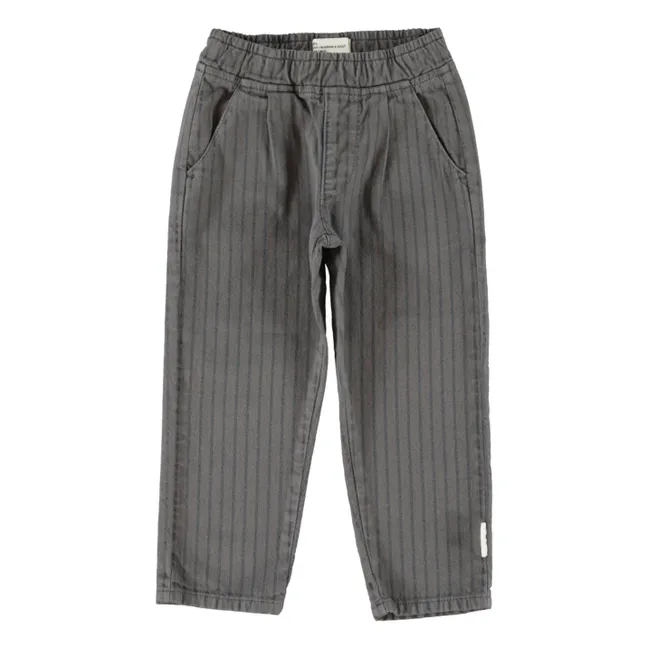 Pantalon Rayé | Gris