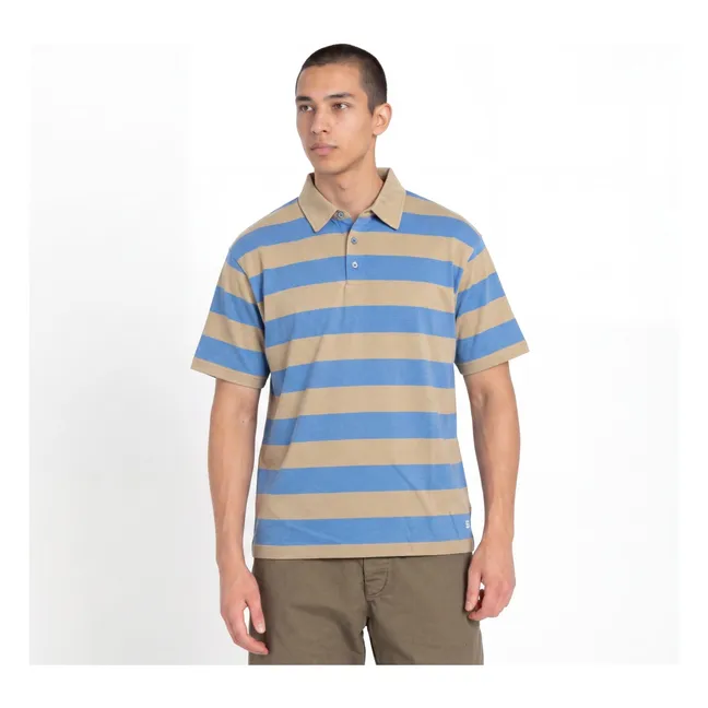 Polo de rayas Fjord Algodón Pima | Azul Rey