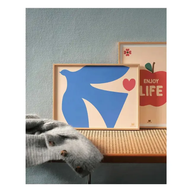Oiseaux Bleus poster