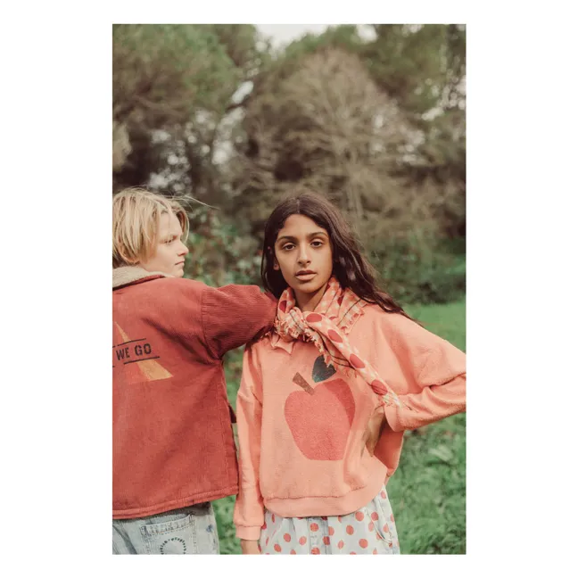 Sudadera de rizo de algodón orgánico The Lunch Club | Coral