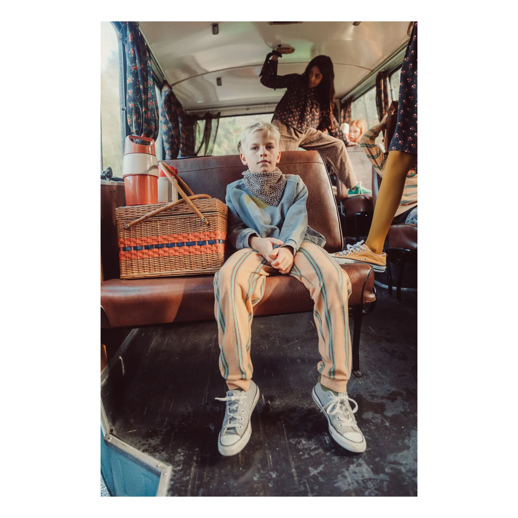 Jogger Rayé Eponge Coton Bio | Jaune- Image produit n°3
