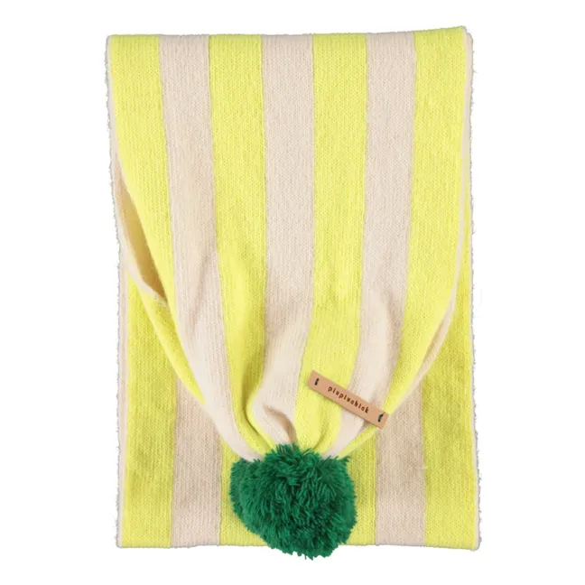 Striped Scarf | Fluorescent yellow