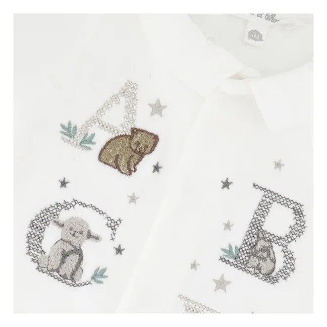 ABCD Animal Pyjamas | Ecru