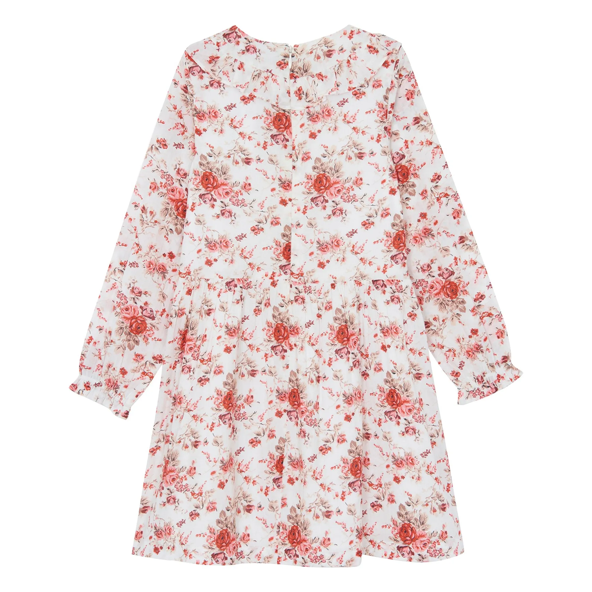 Robe Col Volants Fleurie | Rose- Image produit n°4
