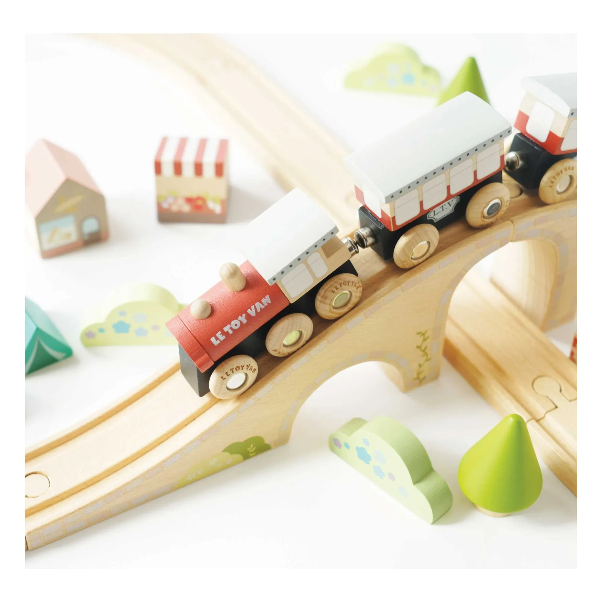 Circuit de train | Bois clair- Image produit n°6