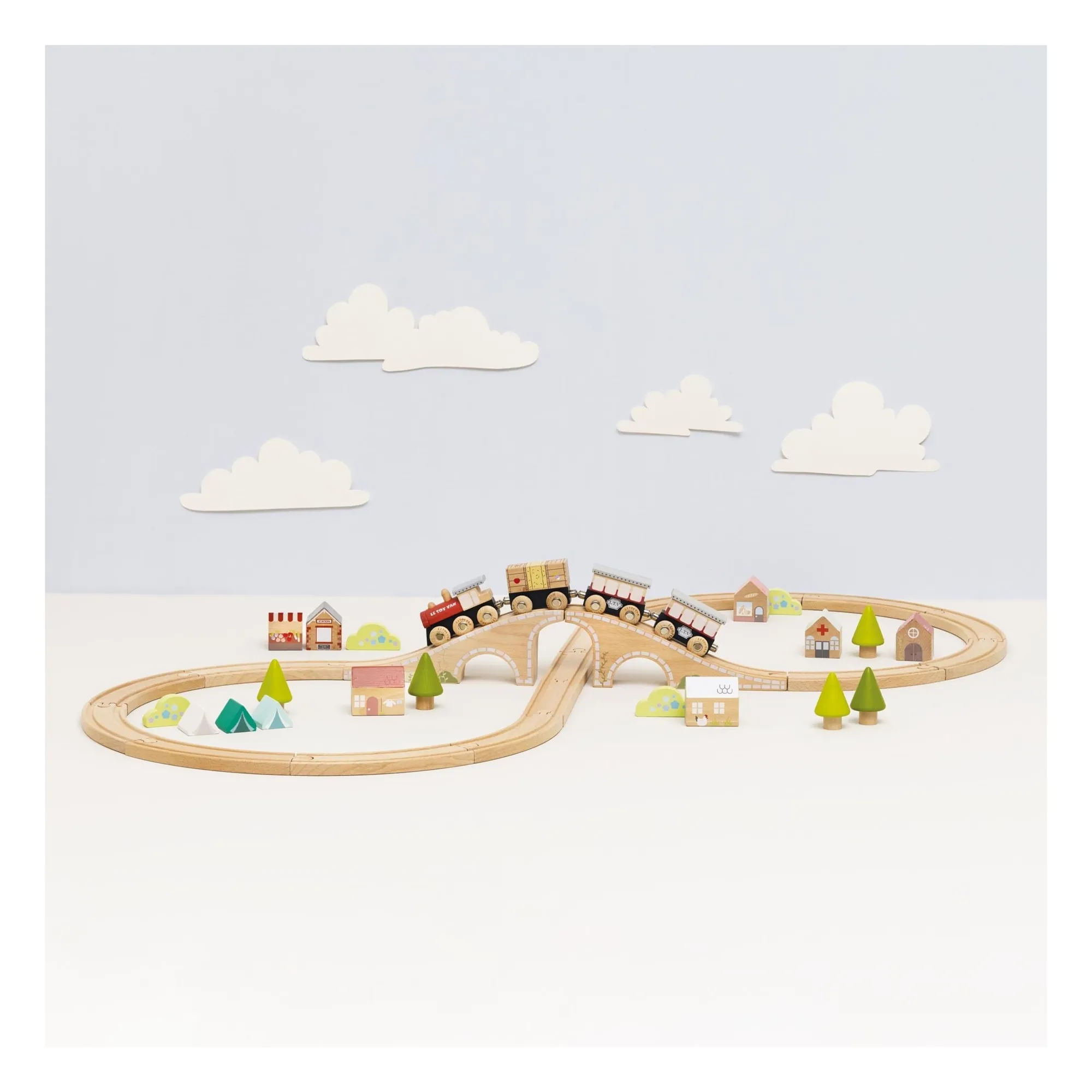 Circuit de train | Bois clair- Image produit n°4