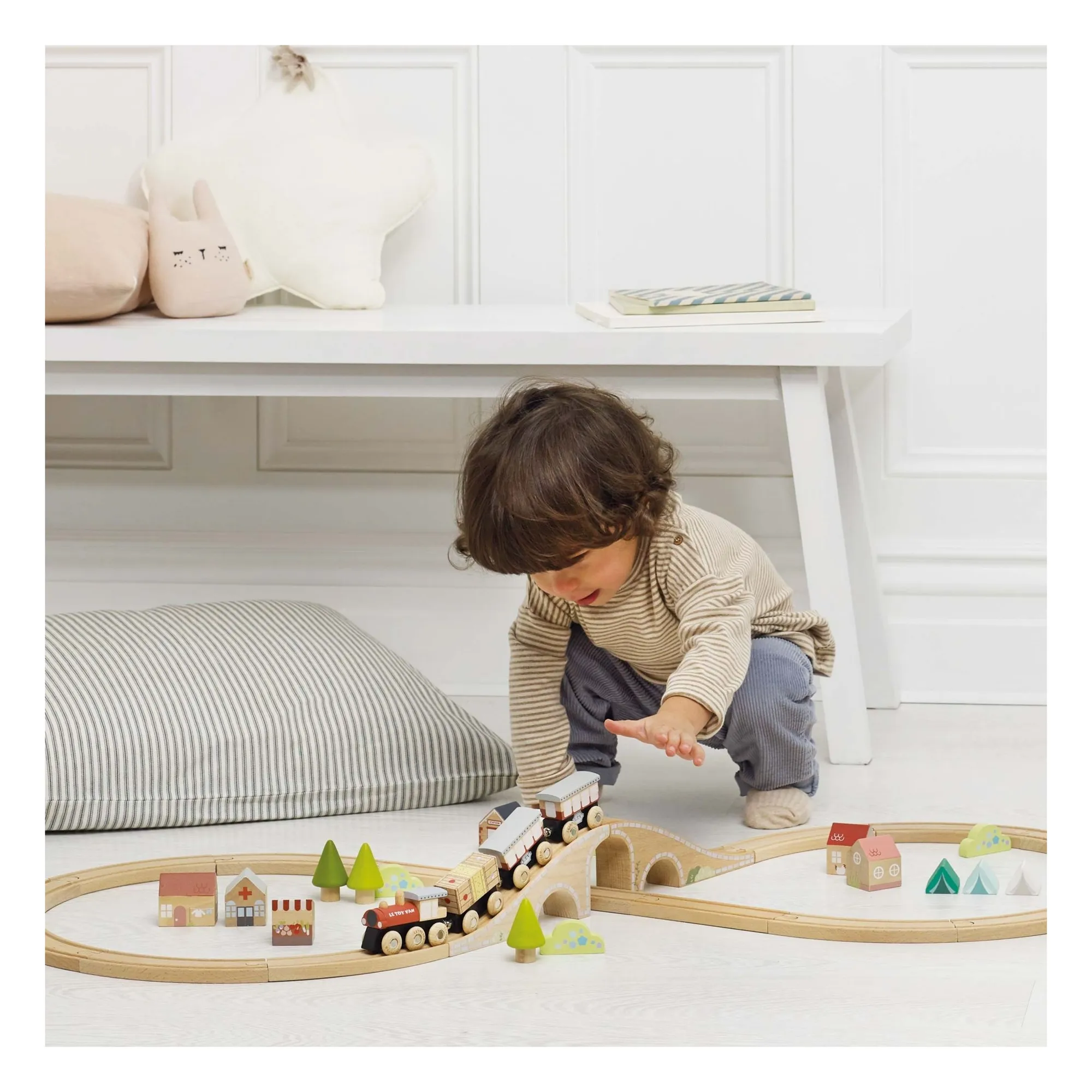 Circuit de train | Bois clair- Image produit n°1