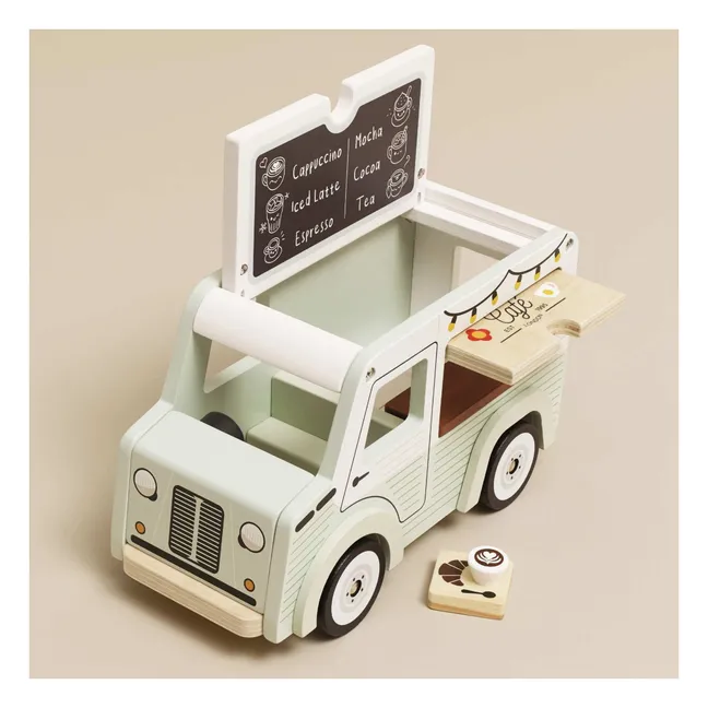 Camionette pour poupée Café | Bleu ciel