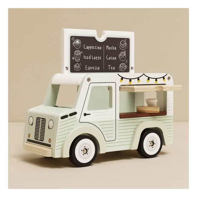 Camionette pour poupée Café | Bleu ciel
