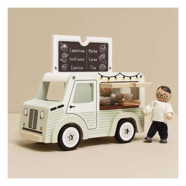 Camionette pour poupée Café | Bleu ciel