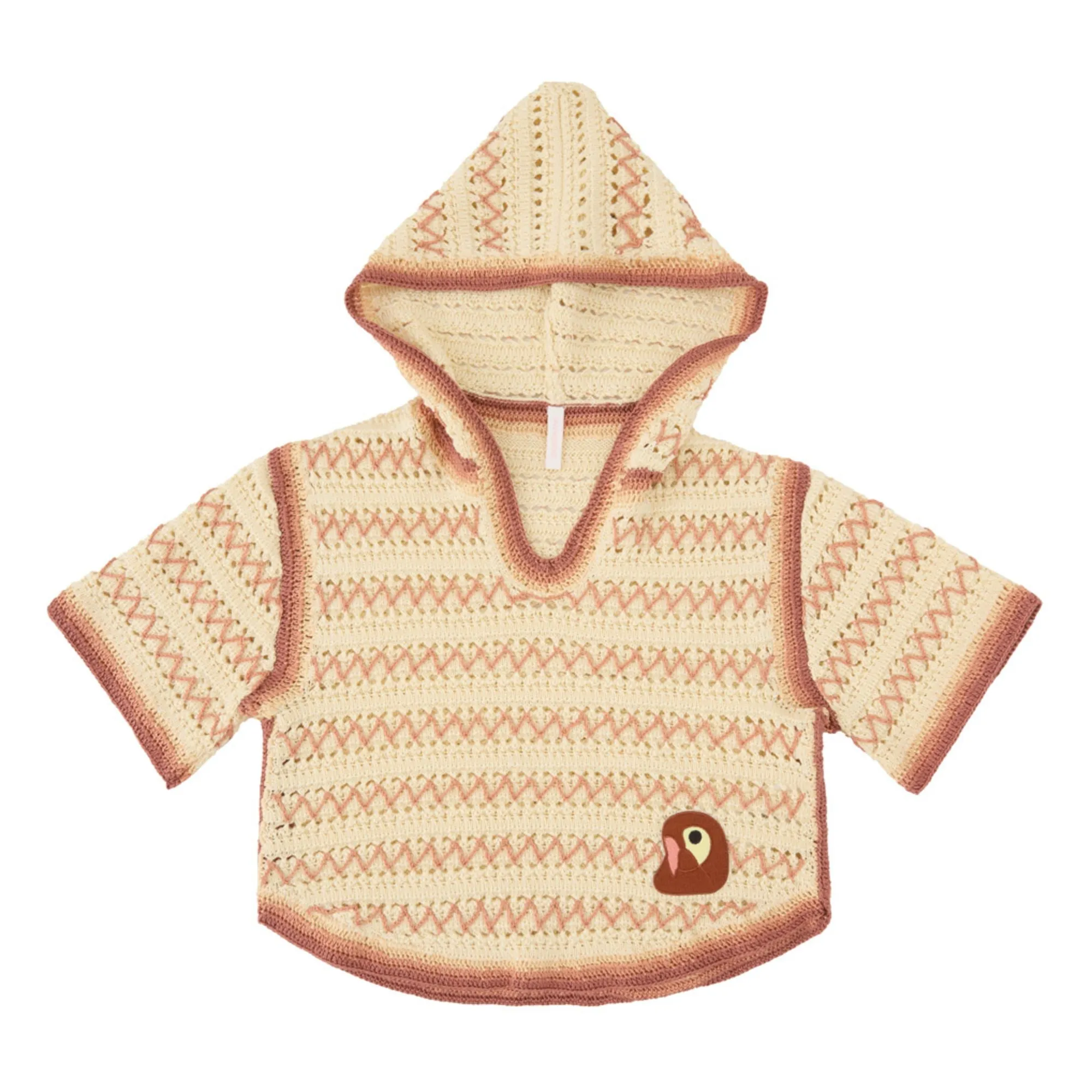 Zimmermann Cream Organic Cotton Crochet Hoodie