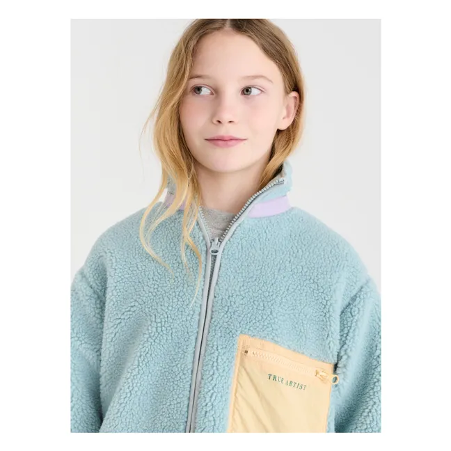 Veste Façon Sherpa Réversible N°3 | Bleu