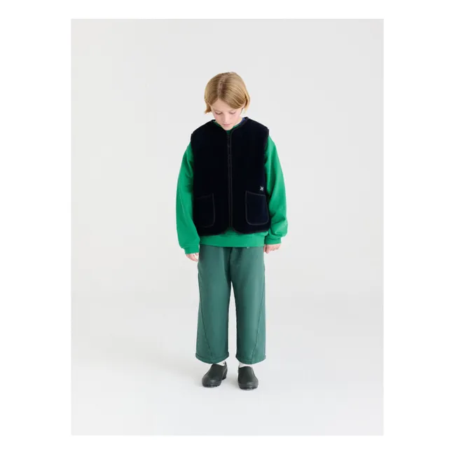 N°6 Sleeveless Sherpa Jacket | Dark Blue
