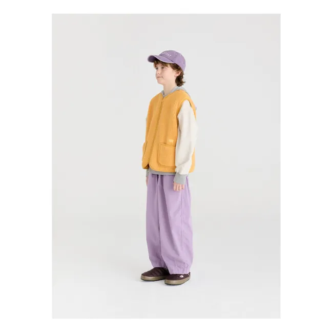Veste Sans Manches Façon Sherpa N°6 | Jaune