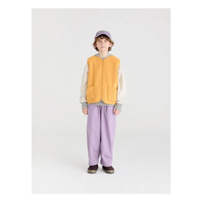 Veste Sans Manches Façon Sherpa N°6 | Jaune