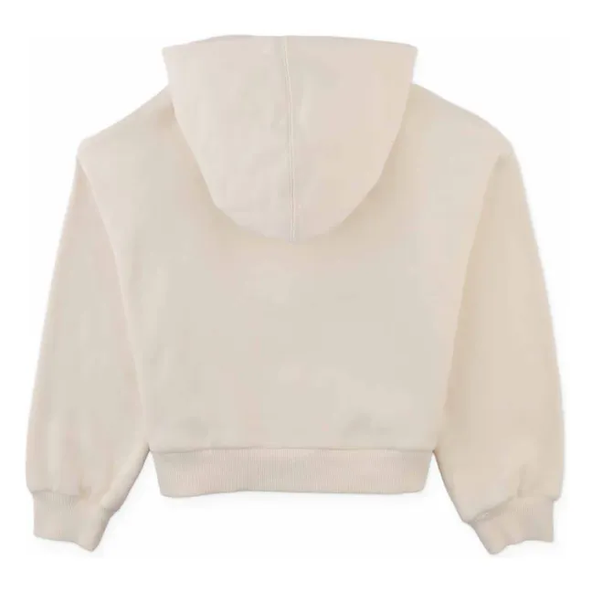 Sweat Capuche Brodé Isabela | Ecru