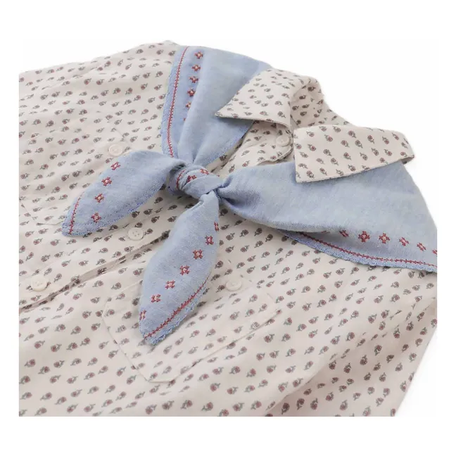 Chemise avec Foulard Amovible Muriel | Ecru
