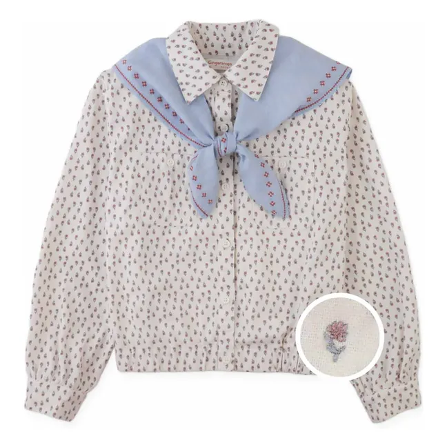 Chemise avec Foulard Amovible Muriel | Ecru