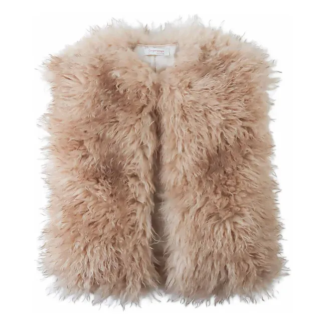 Veste Sans Manches Façon Fourrure Thomasina | Beige
